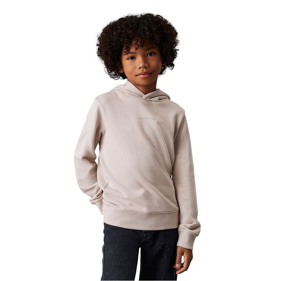 Felpa da bambino con cappuccio con grafica sul retro Calvin Klein | CKIB0IB02383PA8